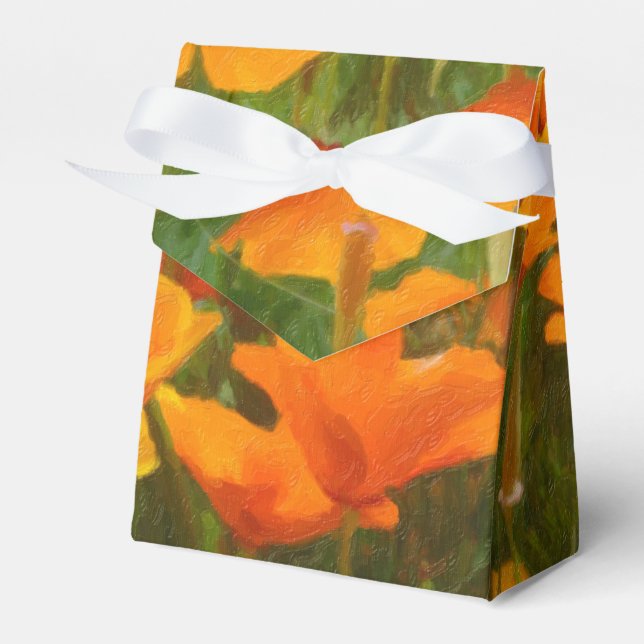 california poppy impasto favour box (Front Side)