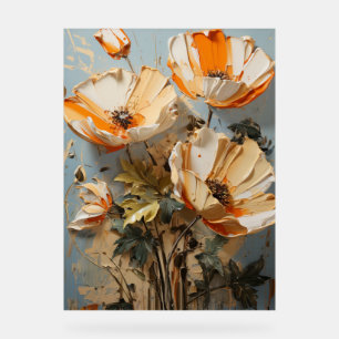 California Poppy - Impasto Floral Acrylic Sign