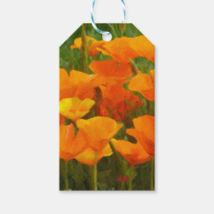 california poppy impasto gift tags