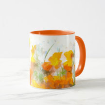 California Poppy Impressionistic Art