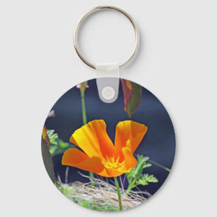California Poppy Key Ring