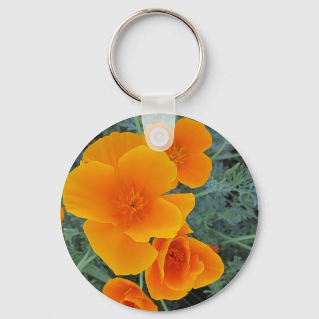 California Poppy Key Ring (Front)