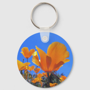 California Poppy Key Ring