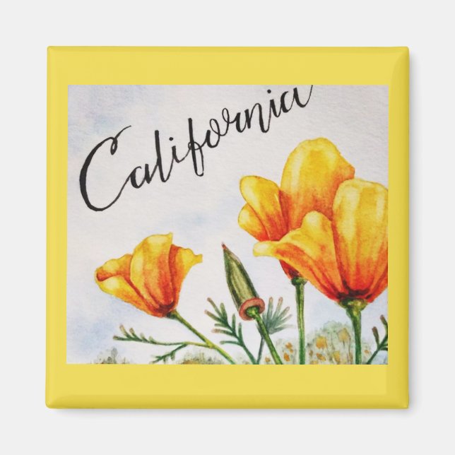 California Poppy Magnet (Front)