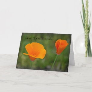 California Poppy Mother's Day Card