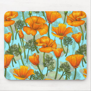 California poppy mouse mat