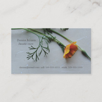 California poppy mum calling card