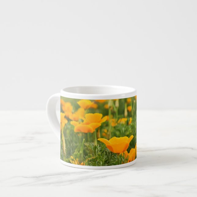 California Poppy Patch Photograph Espresso Cup (Front Left)