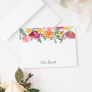 California Poppy Personalised Stationery Flat Card