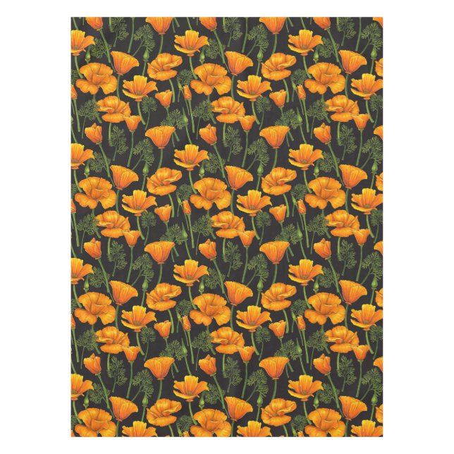 California poppy tablecloth (Front)