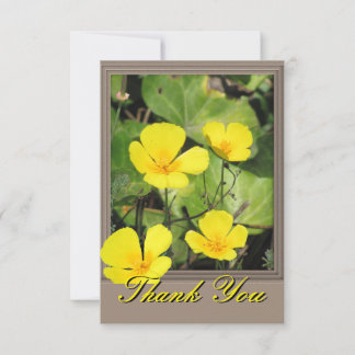 California Poppy Thank You Card