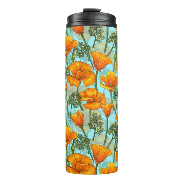 California poppy thermal tumbler (Front)