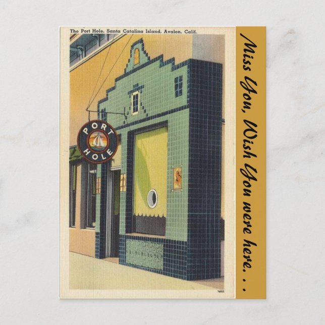 California, Port Hole Postcard (Front)
