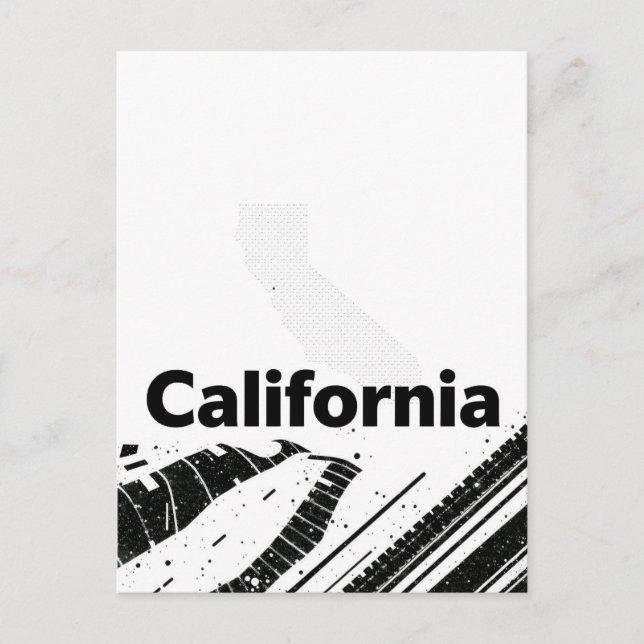 California Postcard – Bold Centred Typography (Front)