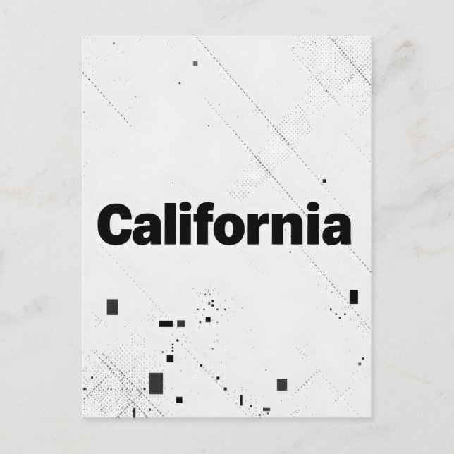 California Postcard – Bold Centred Typography (Front)