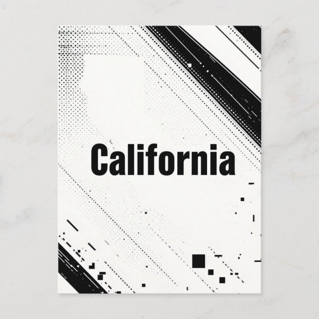 California Postcard – Bold Centred Typography (Front)