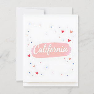 California Postcard – Bold Centred Typography