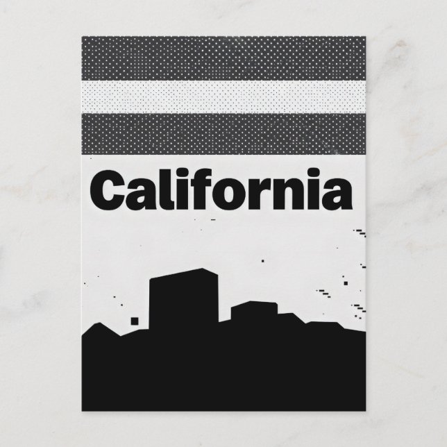 California Postcard – Bold Centred Typography (Front)