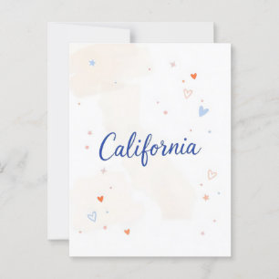 California Postcard – Bold Centred Typography