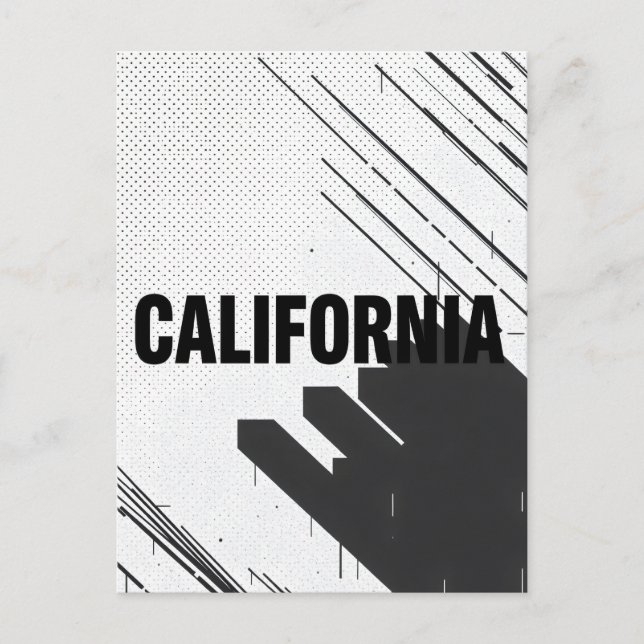 California Postcard – Bold Centred Typography (Front)