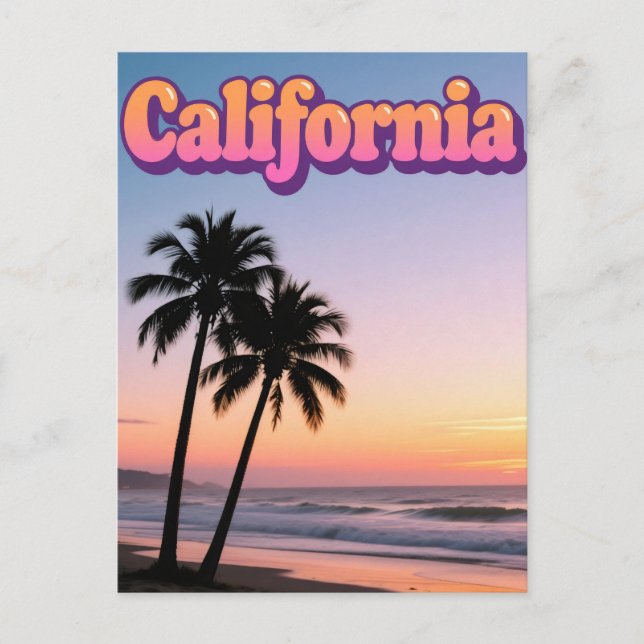 California Postcard – Bold Typography Design (Front)