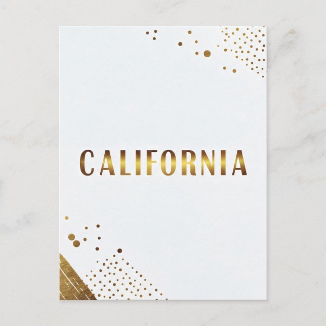 California Postcard – Trendy Text (Front)
