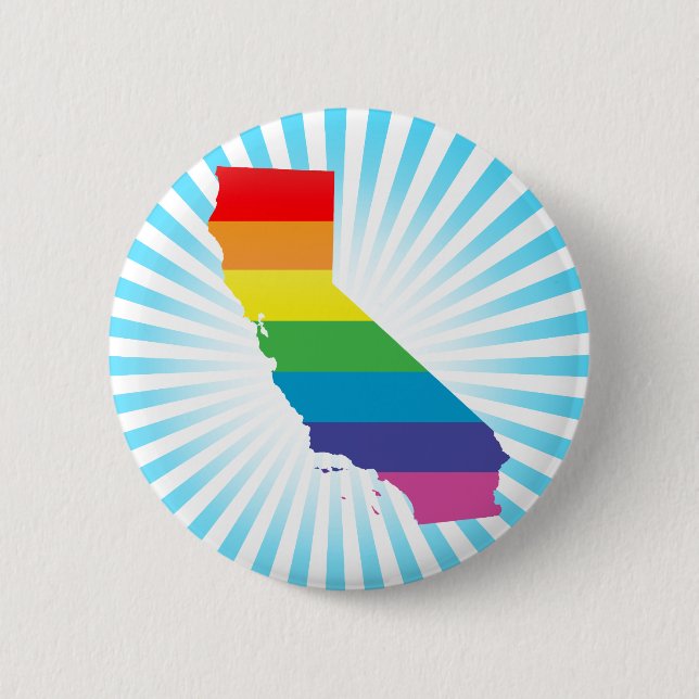 california pride 6 cm round badge (Front)