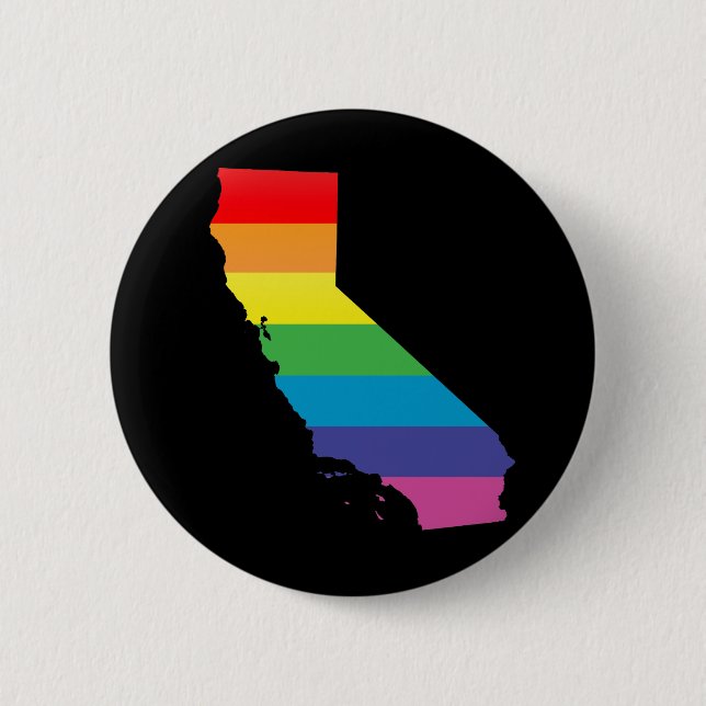 california pride 6 cm round badge (Front)