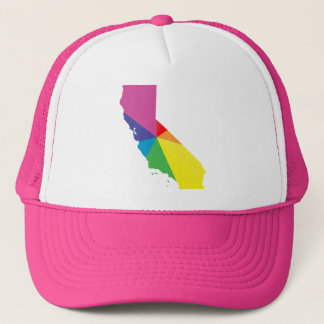 california pride. angled. trucker hat