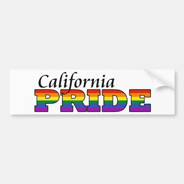 California Pride Bumper Sticker (Front)
