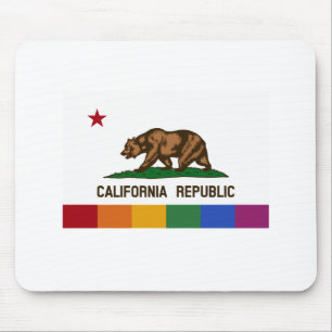 CALIFORNIA PRIDE FLAG -.png Mouse Mat
