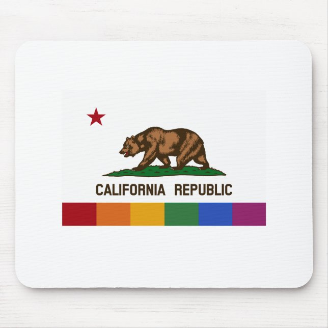 CALIFORNIA PRIDE FLAG -.png Mouse Mat (Front)