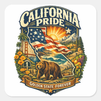 California Pride Golden State Forever Sticker