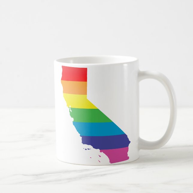 california pride. striped. coffee mug (Right)
