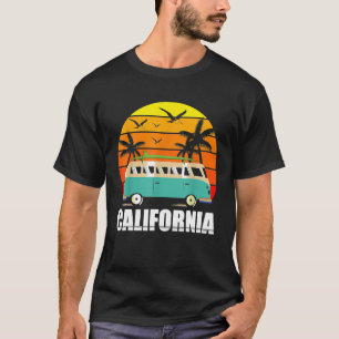California Print Retro Surf Graphic Vintage Van Su T-Shirt