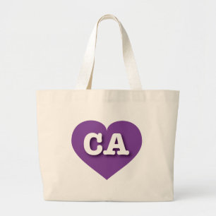 California Purple Heart - I love CA Large Tote Bag