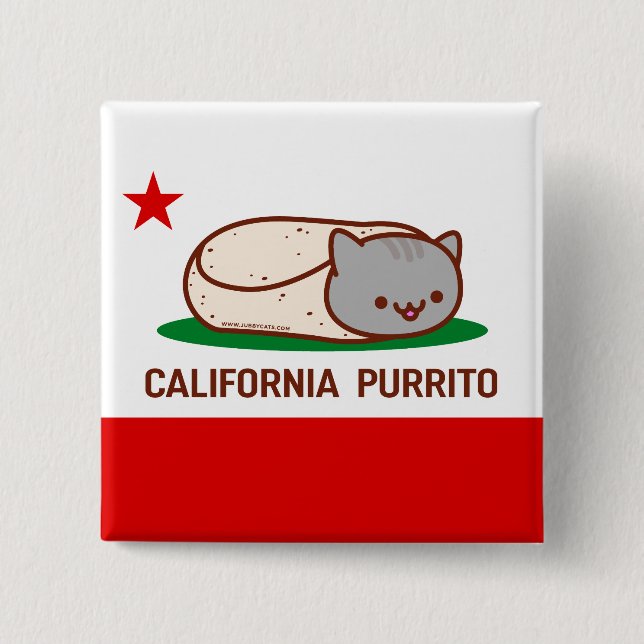CALIFORNIA PURRITO - Button - Cat Burrito (Front)
