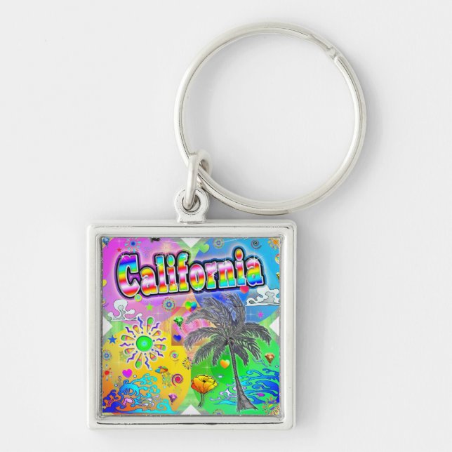 California Quadro Seasons Keychain (Front)