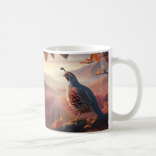 California Quail Birds Wildlife Nature Art Coffee Mug