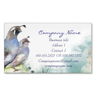 California Quail Business Card Bird Nature