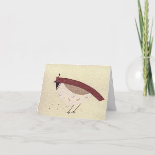 California Quail Cream Card