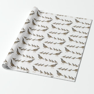 California Quail Family Wrapping Paper