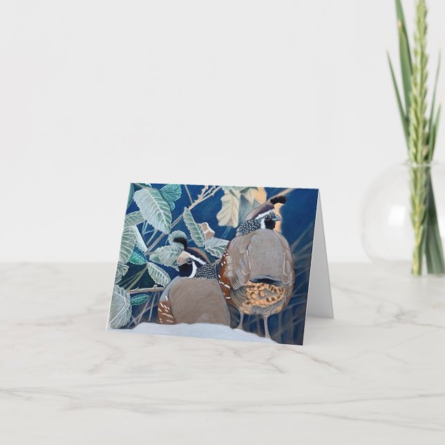 California Quail Greeting Card (Front)