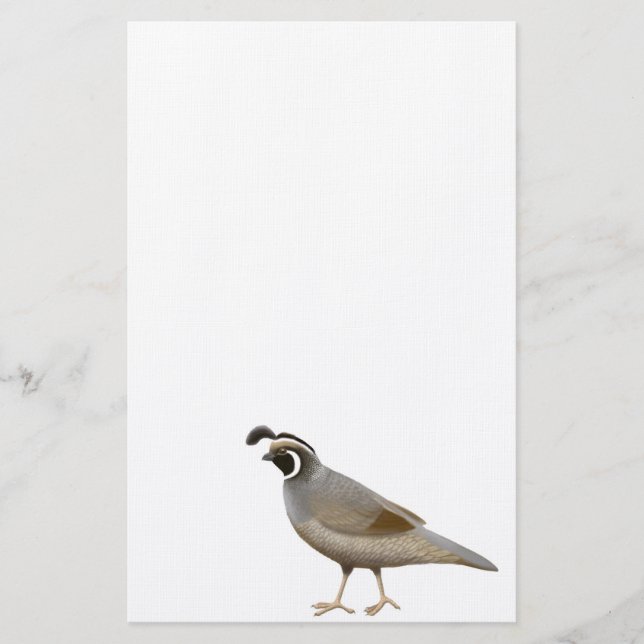 California Quail Stationery (Front)