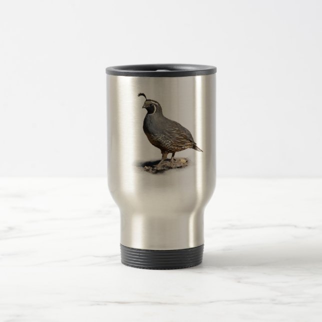CALIFORNIA QUAIL TRAVEL MUG (Center)