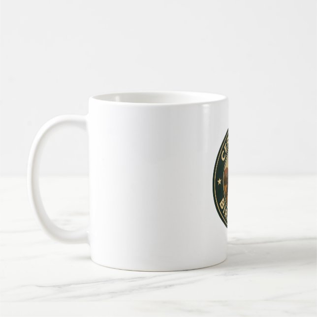 California Quail Vintage Badge Coffee Mug (Left)