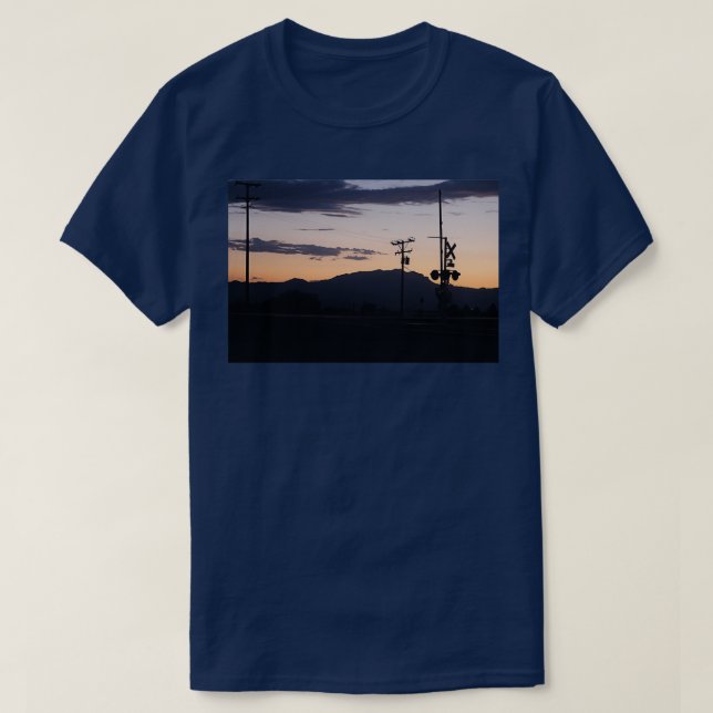 California Railroad Sunset T-Shirt (Design Front)