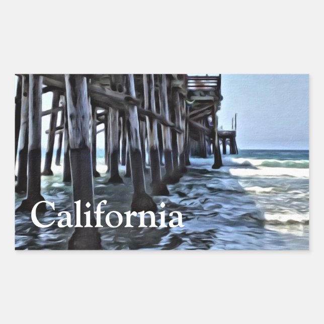 California - Rectangle Stickers, Glossy Rectangular Sticker (Front)