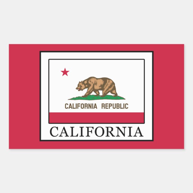 California Rectangular Sticker (Front)