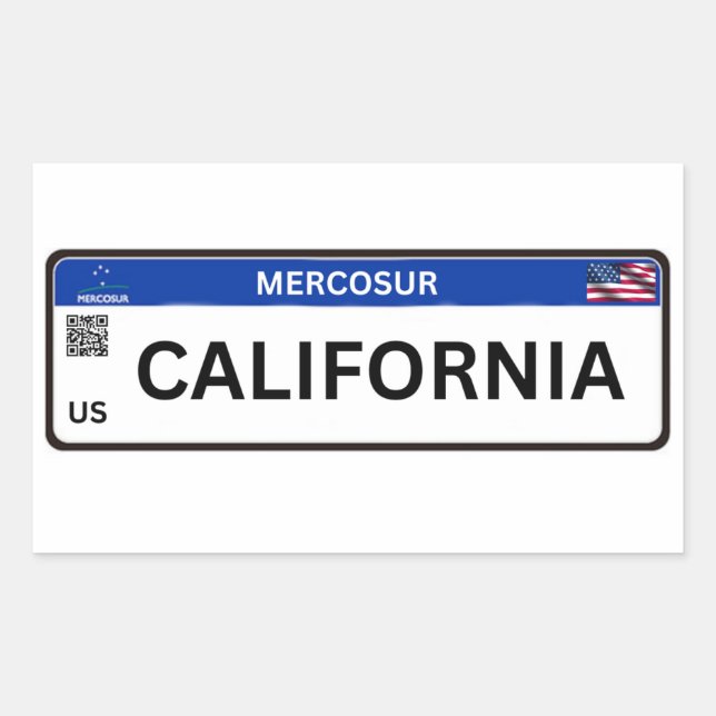 California Rectangular Sticker (Front)